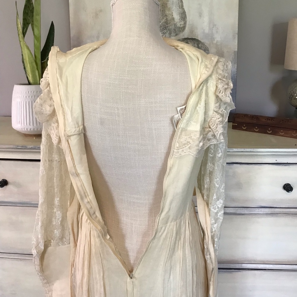 Gunne Sax High Collar Cottagecore Dress 11 - Picture 7 of 10